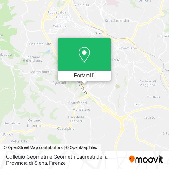 Mappa Collegio Geometri e Geometri Laureati della Provincia di Siena