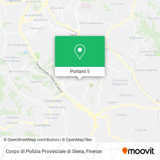 Mappa Corpo di Polizia Provinciale di Siena