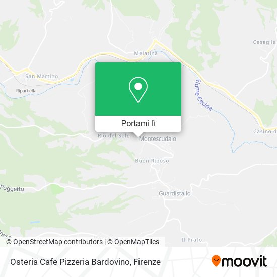 Mappa Osteria Cafe Pizzeria Bardovino