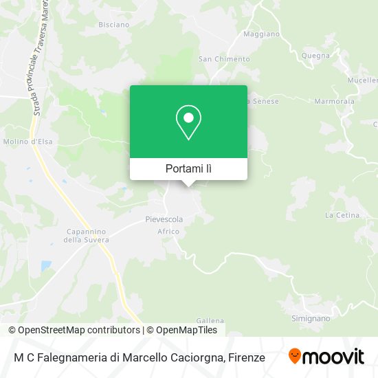 Mappa M C Falegnameria di Marcello Caciorgna