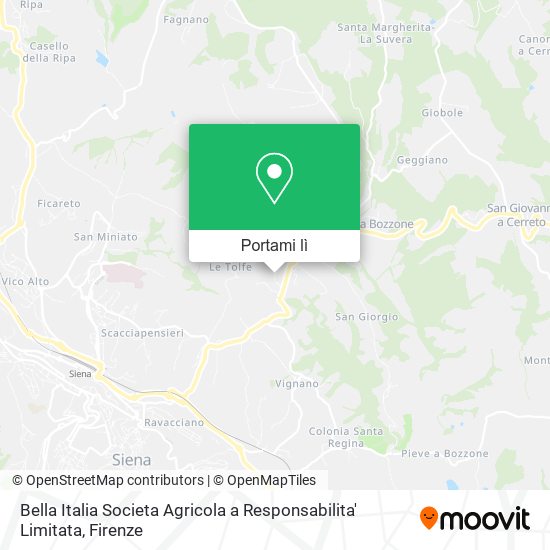 Mappa Bella Italia Societa Agricola a Responsabilita' Limitata