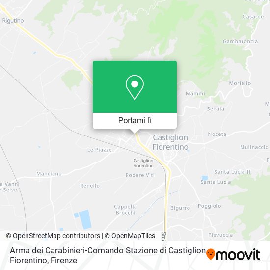 Mappa Arma dei Carabinieri-Comando Stazione di Castiglion Fiorentino