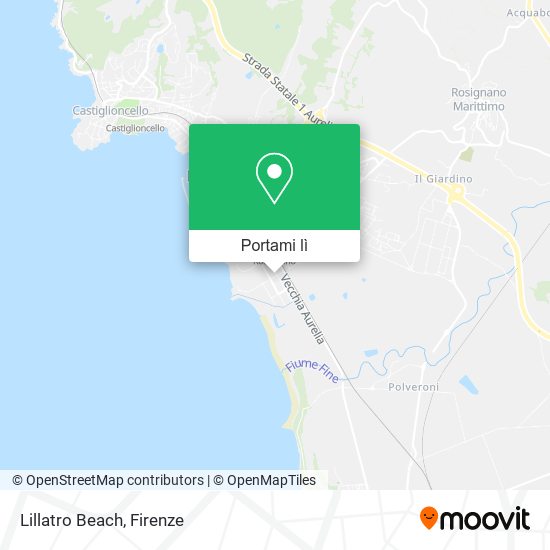 Mappa Lillatro Beach