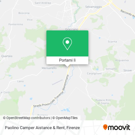 Mappa Paolino Camper Aistance & Rent