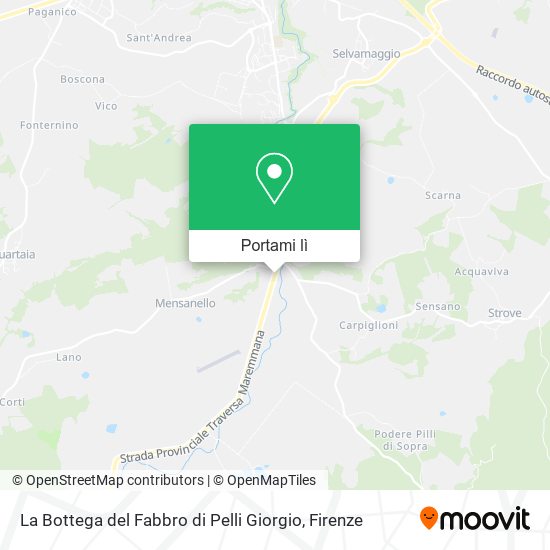 Mappa La Bottega del Fabbro di Pelli Giorgio