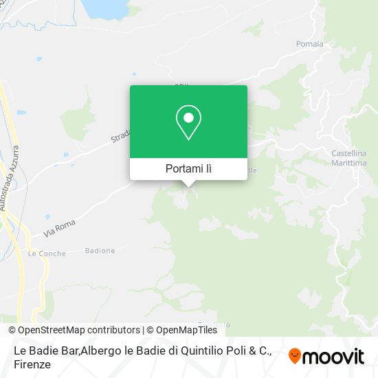 Mappa Le Badie Bar,Albergo le Badie di Quintilio Poli & C.