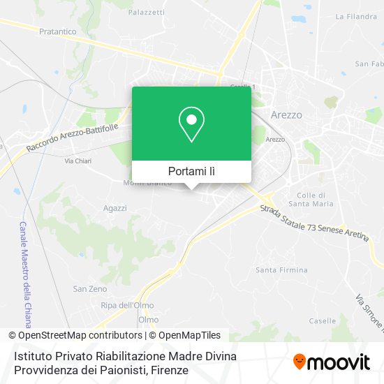 Mappa Istituto Privato Riabilitazione Madre Divina Provvidenza dei Paionisti
