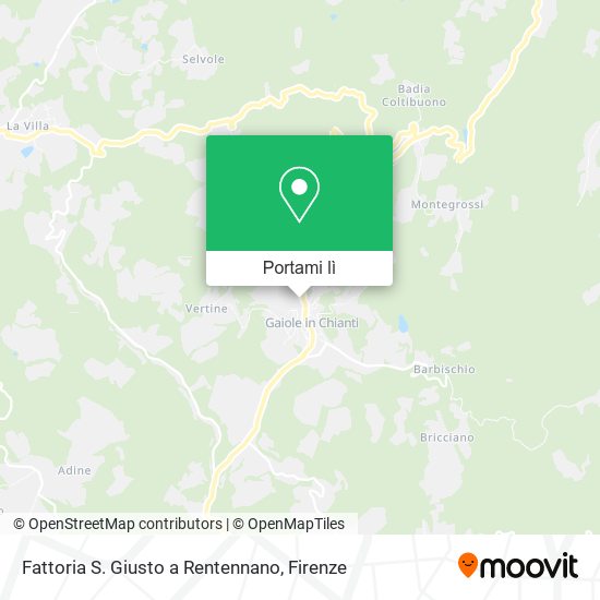 Mappa Fattoria S. Giusto a Rentennano