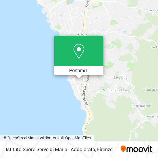 Mappa Istituto Suore Serve di Maria . Addolorata