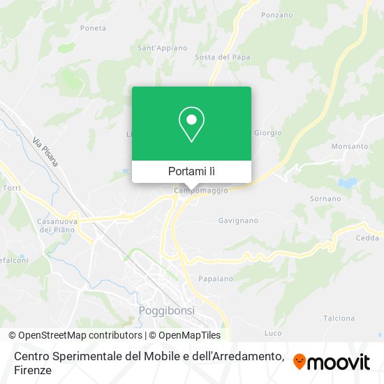 Mappa Centro Sperimentale del Mobile e dell'Arredamento
