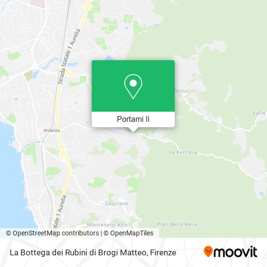 Mappa La Bottega dei Rubini di Brogi Matteo