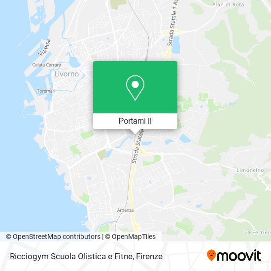 Mappa Ricciogym Scuola Olistica e Fitne