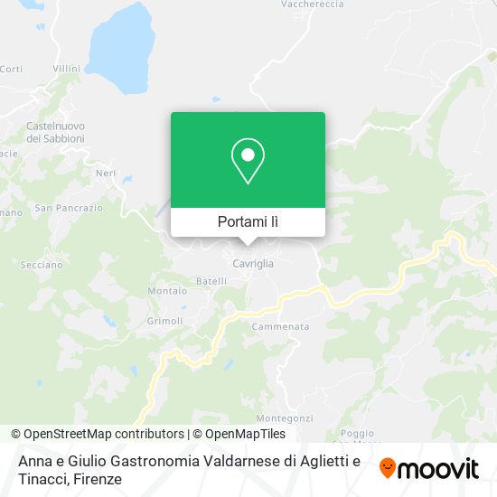 Mappa Anna e Giulio Gastronomia Valdarnese di Aglietti e Tinacci