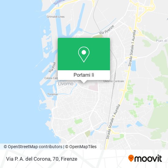 Mappa Via P. A. del Corona, 70