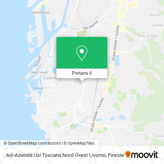 Mappa Asl-Azienda Usl Toscana Nord Ovest Livorno