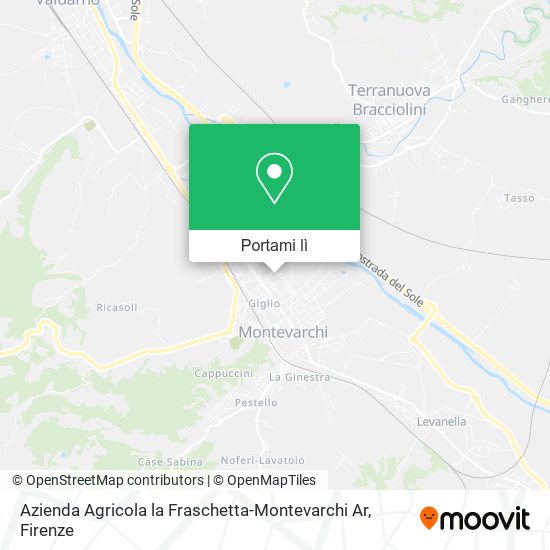 Mappa Azienda Agricola la Fraschetta-Montevarchi Ar