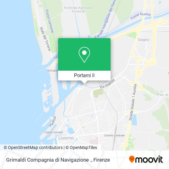 Mappa Grimaldi Compagnia di Navigazione .