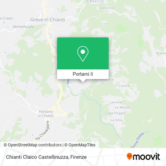 Mappa Chianti Claico Castellinuzza