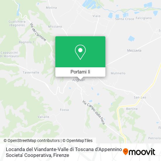 Mappa Locanda del Viandante-Valle di Toscana d'Appennino Societa' Cooperativa
