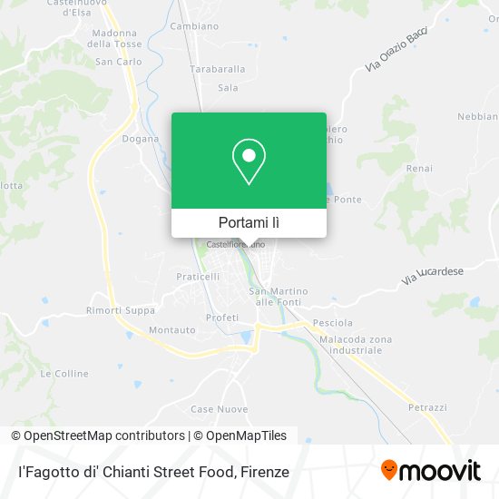 Mappa I'Fagotto di' Chianti Street Food