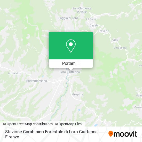 Mappa Stazione Carabinieri Forestale di Loro Ciuffenna