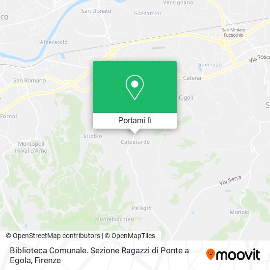 Mappa Biblioteca Comunale. Sezione Ragazzi di Ponte a Egola