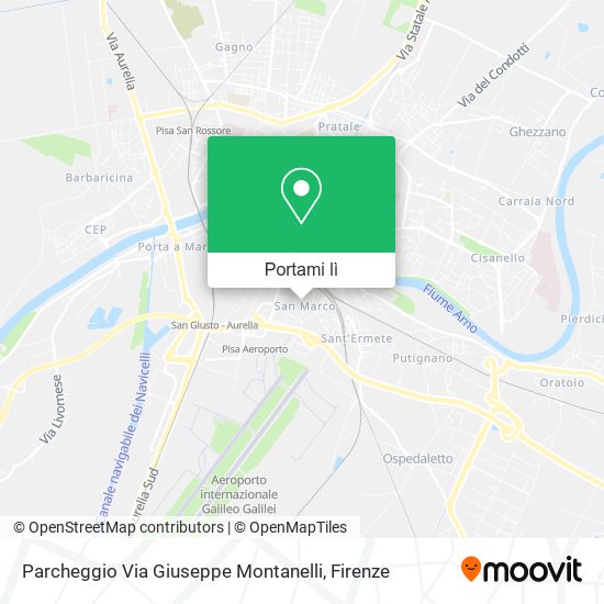 Mappa Parcheggio Via Giuseppe Montanelli