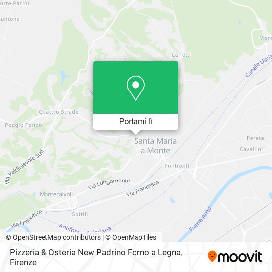 Mappa Pizzeria & Osteria New Padrino Forno a Legna