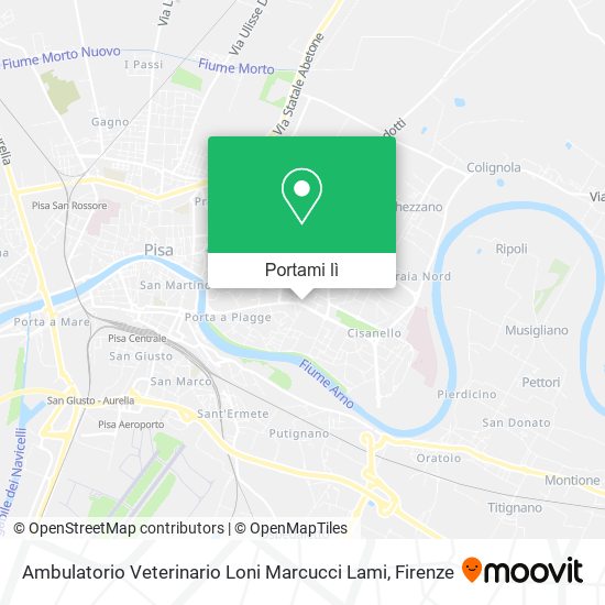 Mappa Ambulatorio Veterinario Loni Marcucci Lami