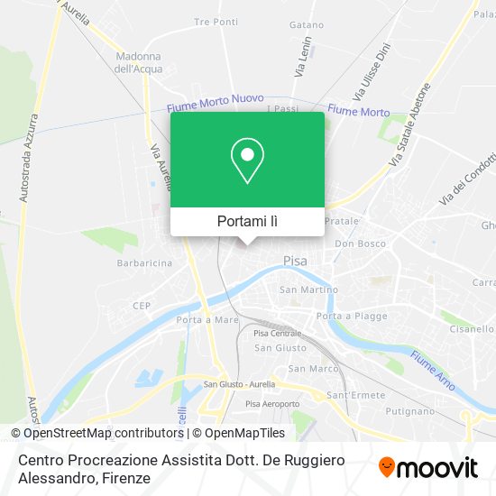 Mappa Centro Procreazione Assistita Dott. De Ruggiero Alessandro