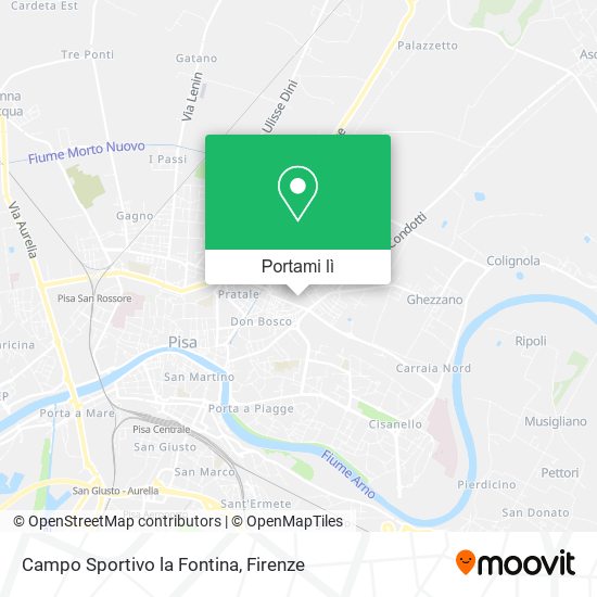 Mappa Campo Sportivo la Fontina