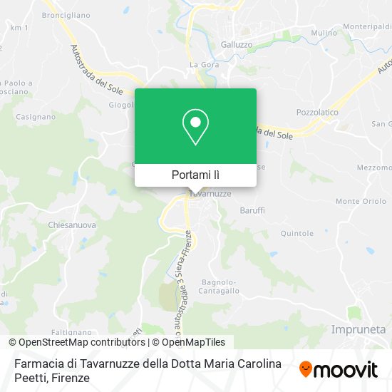 Mappa Farmacia di Tavarnuzze della Dotta Maria Carolina Peetti