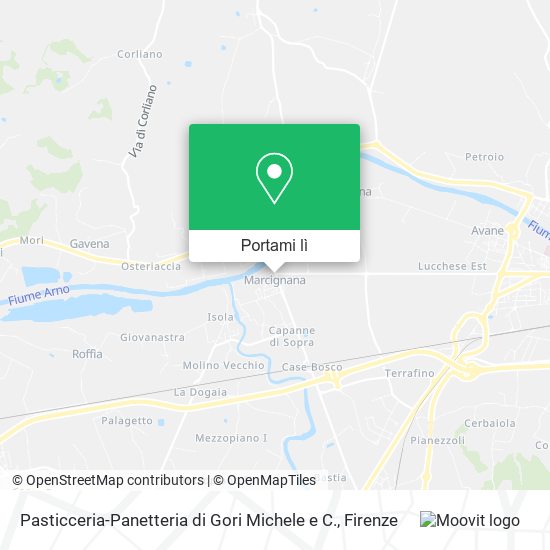 Mappa Pasticceria-Panetteria di Gori Michele e C.
