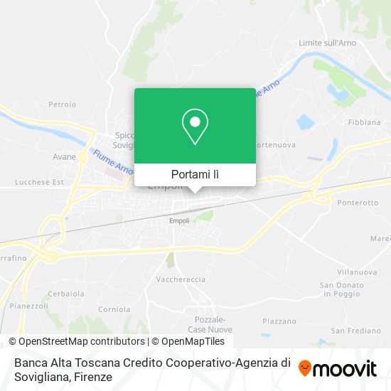 Mappa Banca Alta Toscana Credito Cooperativo-Agenzia di Sovigliana
