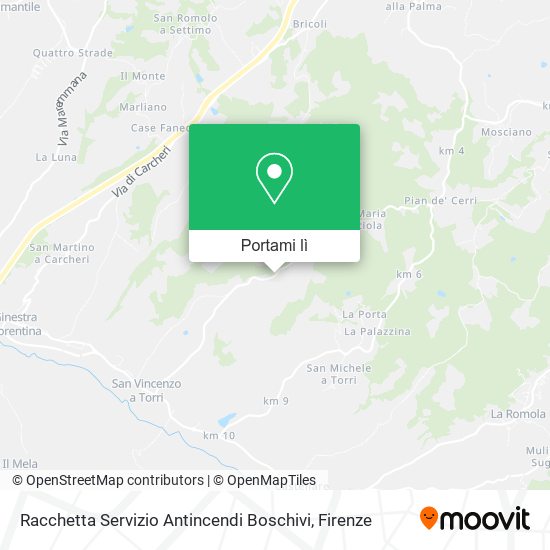Mappa Racchetta Servizio Antincendi Boschivi