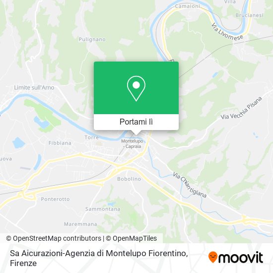 Mappa Sa Aicurazioni-Agenzia di Montelupo Fiorentino