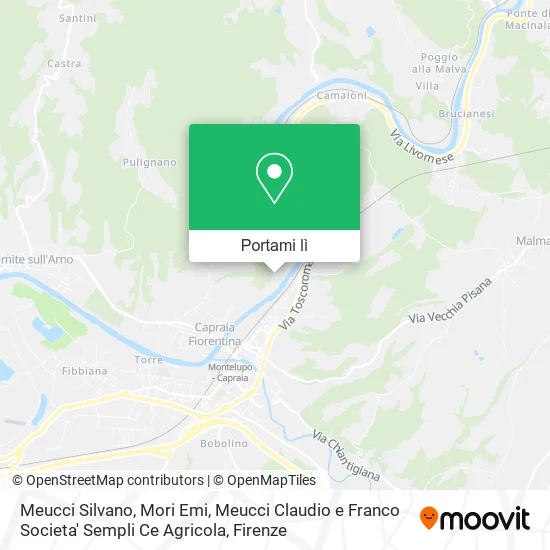 Mappa Meucci Silvano, Mori Emi, Meucci Claudio e Franco Societa' Sempli Ce Agricola