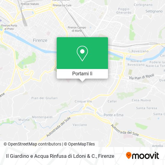 Mappa Il Giardino e Acqua Rinfusa di Ldoni & C.