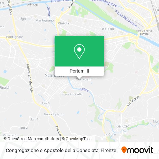 Mappa Congregazione e Apostole della Consolata