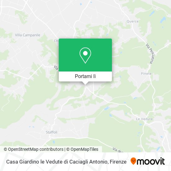 Mappa Casa Giardino le Vedute di Caciagli Antonio