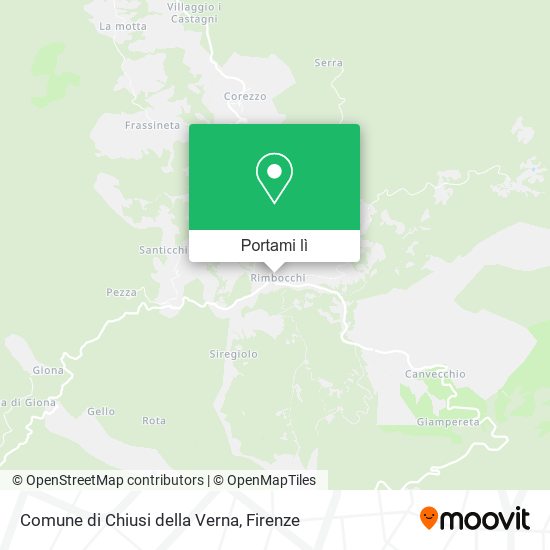 Mappa Comune di Chiusi della Verna