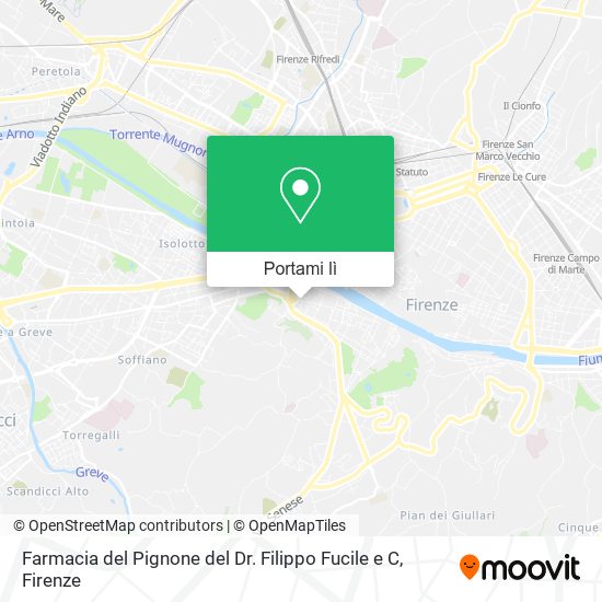 Mappa Farmacia del Pignone del Dr. Filippo Fucile e C