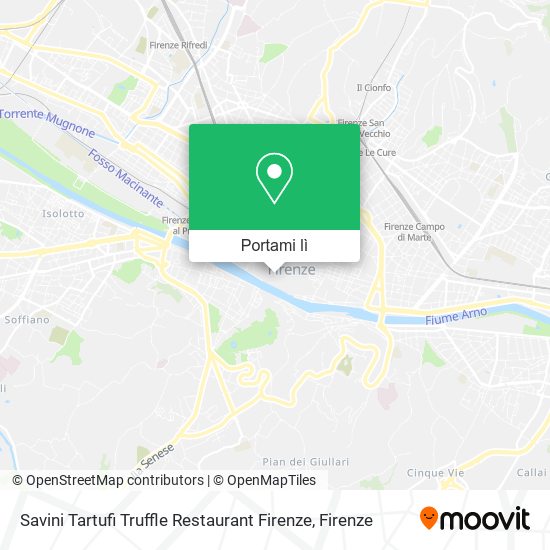 Mappa Savini Tartufi Truffle Restaurant Firenze