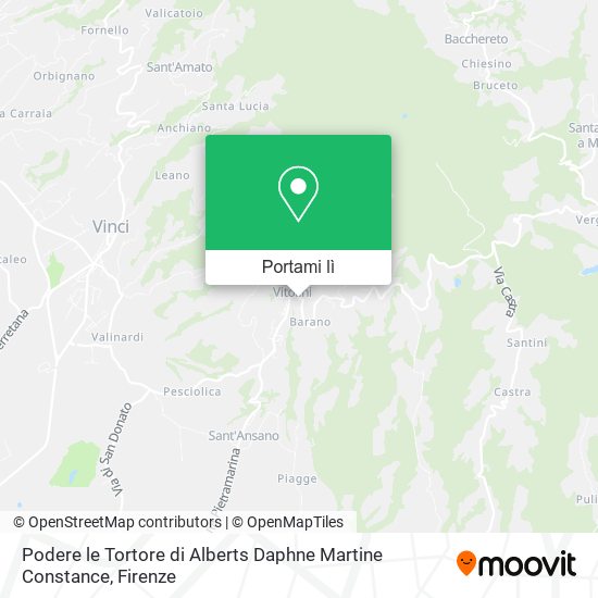 Mappa Podere le Tortore di Alberts Daphne Martine Constance