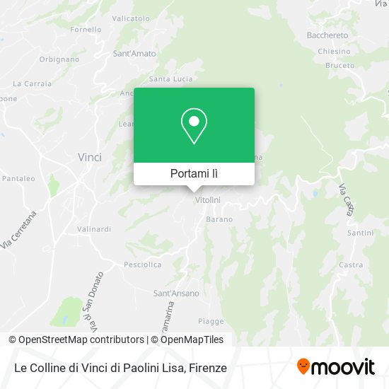 Mappa Le Colline di Vinci di Paolini Lisa