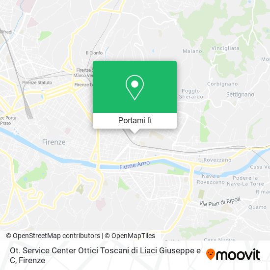 Mappa Ot. Service Center Ottici Toscani di Liaci Giuseppe e C