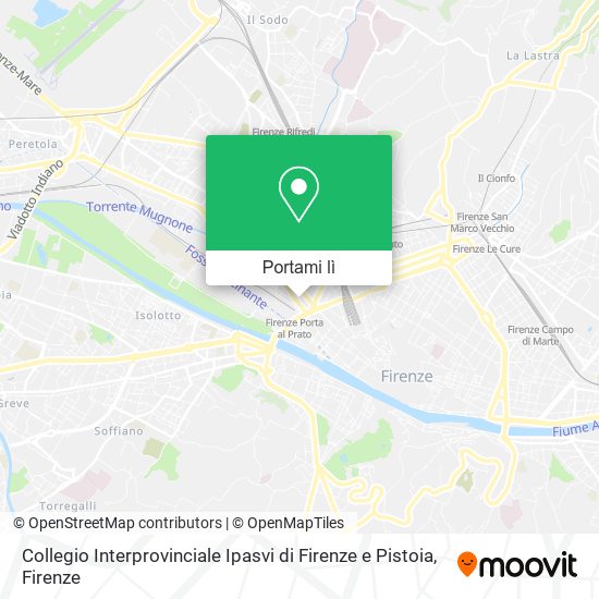 Mappa Collegio Interprovinciale Ipasvi di Firenze e Pistoia