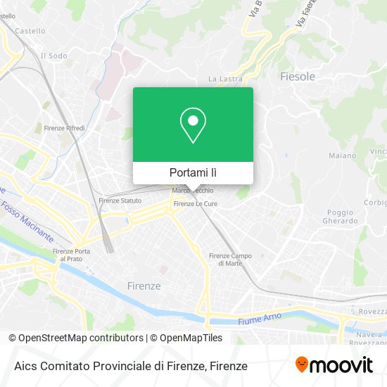 Mappa Aics Comitato Provinciale di Firenze