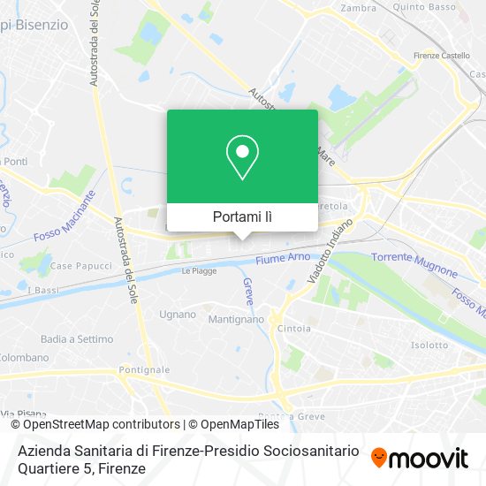 Mappa Azienda Sanitaria di Firenze-Presidio Sociosanitario Quartiere 5