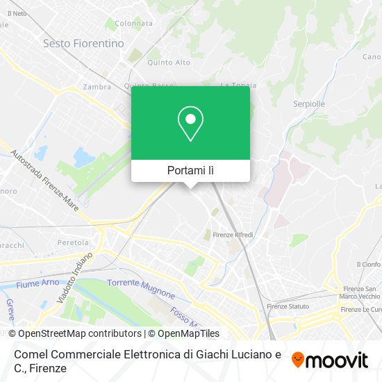 Mappa Comel Commerciale Elettronica di Giachi Luciano e C.